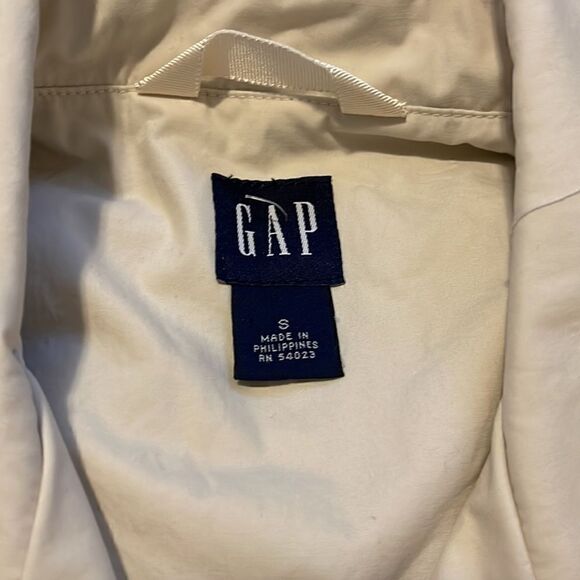 Gap Classic Trench Coat Cream Beige Small - Picture 3 of 5